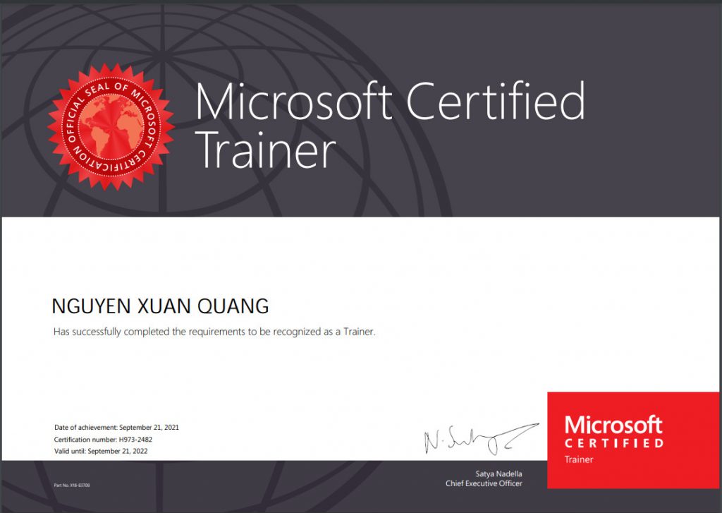 Microsoft Certified Trainer (MCT)